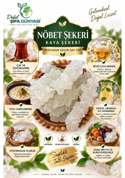 Nöbet Şekeri 100 Gr Isıl Işlem Görmemiş Kristal %100 Doğal Nöbet Şekeri Saf Ve Kristal Şeker
