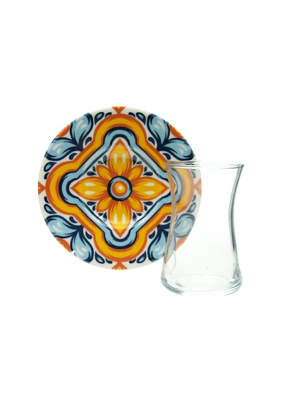 Tulu Heybeli 6 Kişilik 12 Parça Çay Seti 160 Ml Renkli
