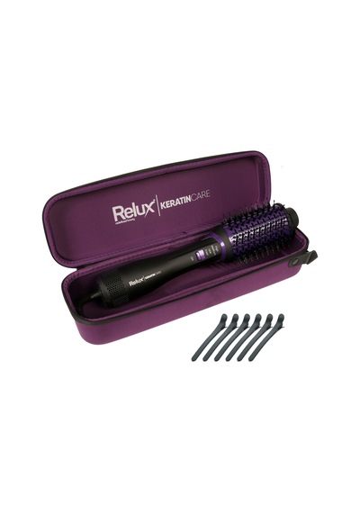 Relux AS8200P Keratincare Üflemeli Şekillendirici Tarak Mor