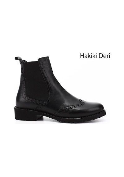Gönderi(R) Gönderi R Kadın Siyah Floter Kauçuk Taban Hakiki Deri Chelsea Bot Gkzb13448443 Siyah Floter