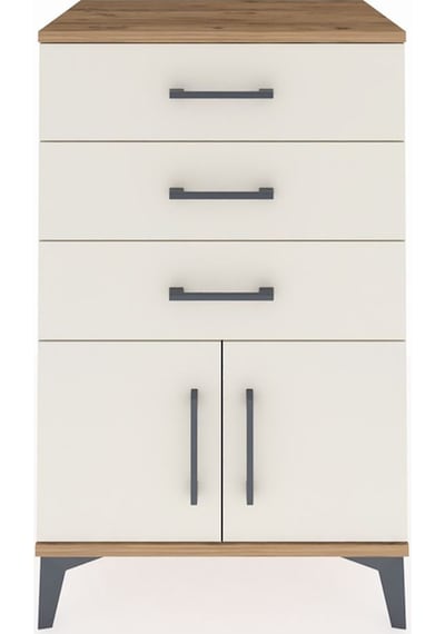Hyperion Komodin 3 Çekmeceli 2 Kapaklı 60x44x96 Çam-aytaşı Çam