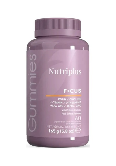 Nutriplus Focus Gummy Şeftali Aromalı 60 Adet