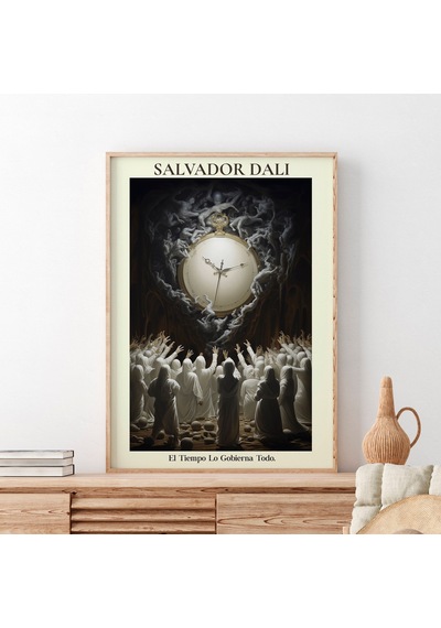 Salvador Dali Zaman Her Şeye Hükmeder, Salvador Dali Saati, Ünlü Sanatçı Baskıları, Gerçeküstü Sanat