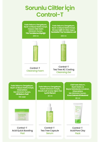 Fazla Sebum Dengeleyen Gözenek Bakım Pedi Realbarrıer Control-t Acid Quick Boosting Pad