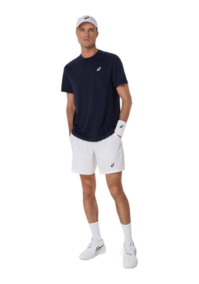Asics Court Ss Top Erkek Lacivert Kısa Kollu Tshirt 2041a339-400 Lacıvert