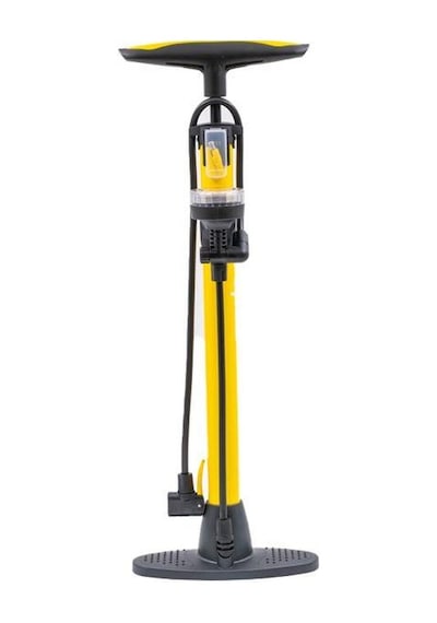 Raptor Zf-809c Analog Göstergeli Standart Ayaklı Pompa Bisiklet Pompası Sarı 160 Psi Ayak Pompası