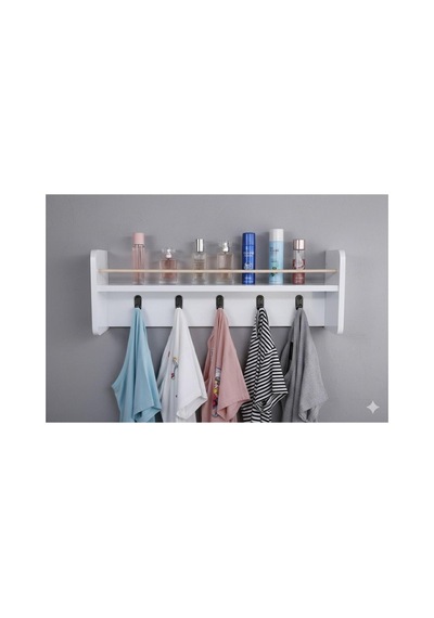 As101 Askılık, Duvar Rafı, Mutfak Rafı, Ahşap Çubuklu, Beyaz - 829790517 Beyaz