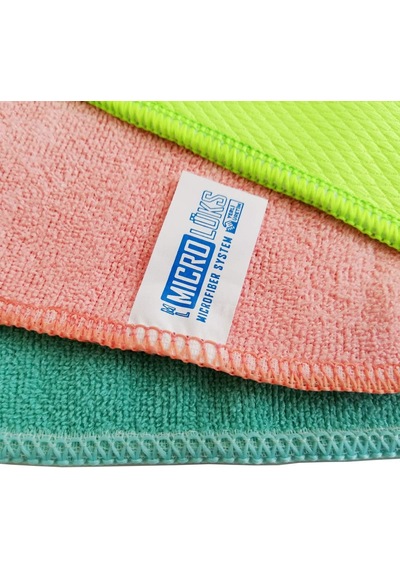 Microlüks Mikrofiber 3'lü Temizlik Bezi 2 Havlu + 1 Hamarat Bez 30cm X 34cm Belirtilmemiş