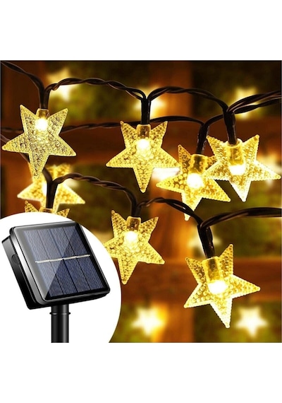 Su Geçirmez Solar Güneş Enerjili 8 Fonksiyonlu Günışığı 7 Metre 30 Yıldızlı Led Aydınlatma