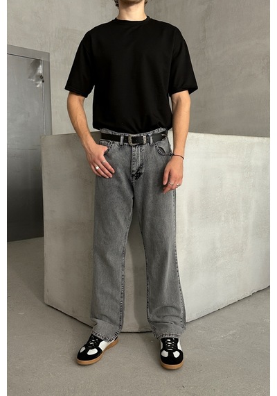 Erkek Baggy Jean Pantolon Antrasit