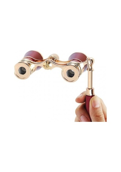 Objesi Salon Dekoru Sanatsal Hediye Tiyatro / Opera Dürbünü 3x25 Prinç Metal Kaplamalı