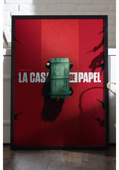 La Casa De Papel Siyah Ahşap Çerçeveli Poster, Dizi Duvar Tablosu
