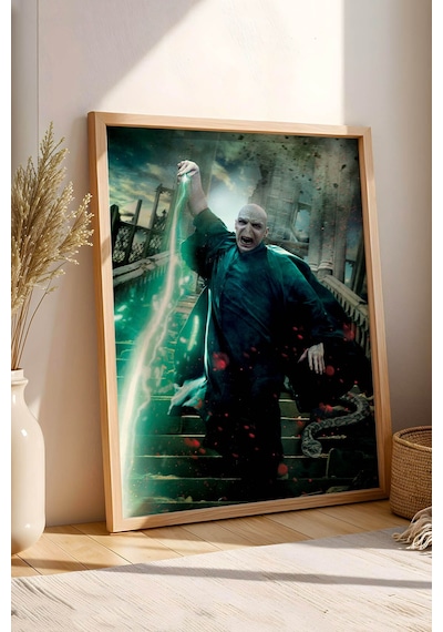 Lord Voldemort Özel Tasarım Çerçeveli Tablo - Lüks Harry Potter Karanlık Lord Sinematik Duvar Dekoru Kayın Lord Voldemort Özel Tasarım Çerçeveli Tablo - Lüks Harry Potter Karanlık Lord Sinematik Duvar Dekoru Kayın