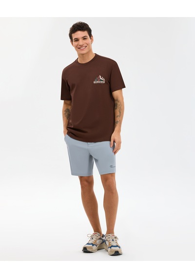 Skechers M Graphic Tee T-shirt Erkek Kahverengi Tshirt S2610059-2210