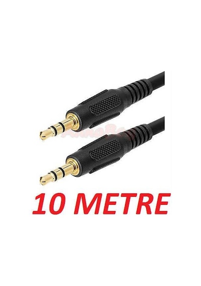 3.5 Mm Stereo Erkek Ses Aux Kablo 10 Metre