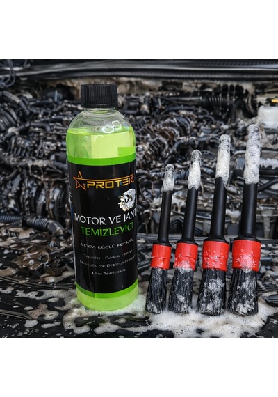 Protek Motor Ve Jant Temizleyici+ 5 Li Detay Fırçası