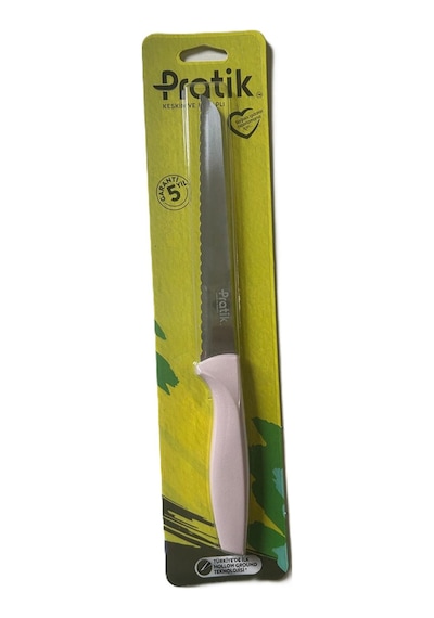 Pratik Ev Süper Dişli Ekmek Bıçağı 17.5 Cm 2 Adet Çok Renkli