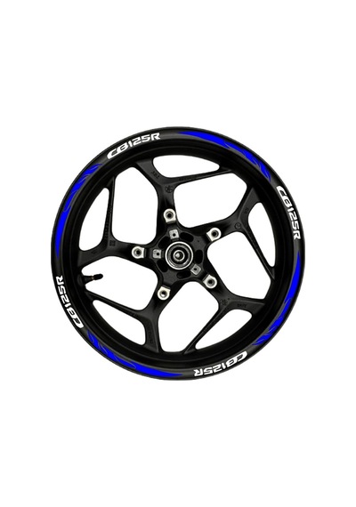 Cb125r Beyaz Yazılı Mavi Reflektif Pençe Şeritli