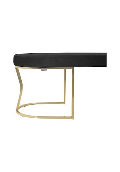 Viego Gold Smooth- Antrasit Kapitoneli Model Puf & Bench & Koltuk- Oturak-uzun Makyaj Puff-yatak Odası Ucu &önü