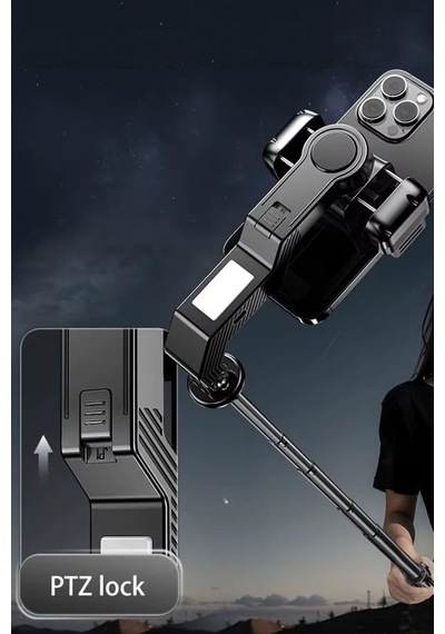Bluetooth Kumandalı Led Işıklı Telefon Gimbal Sabitleyici Ve Masaüstü Tripod Selfie Çubuğu Taşınabilir Profesyonel
