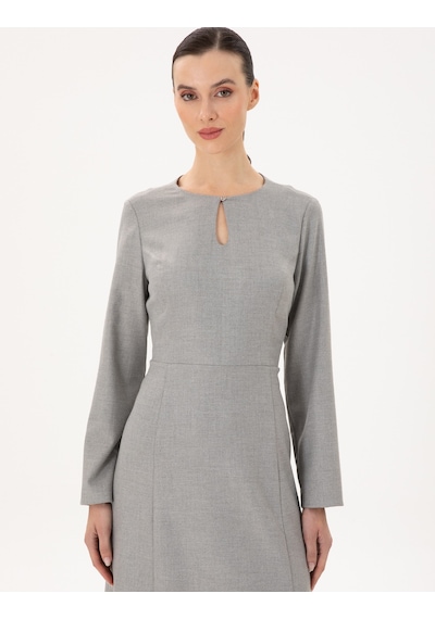 Pierre Cardin Kadın Açık Gri Elbise Dokuma 50294217-vr001 Açık Gri