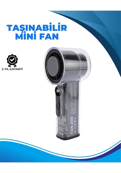 Tnabilir - 521 - El Fanı 100 Seviyeli Rüzgar Hızı Ayarı Sessiz Çalışma - - Ece-umay - Dijital Ekranlı