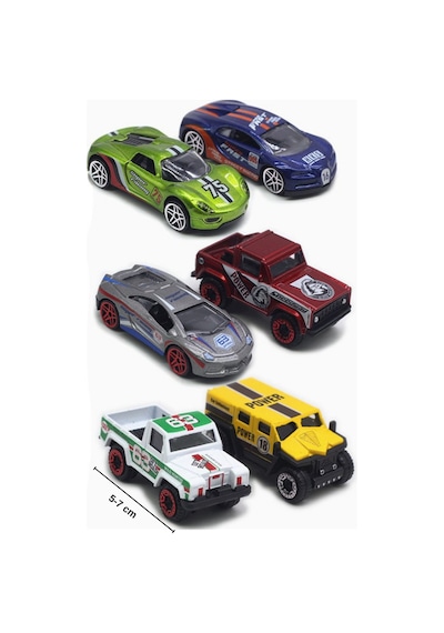 3'lü Metal Oyuncak Araba Seti - Dayanıklı Diecast Model Yarış Ve Arazi Araçları Çok Renkli