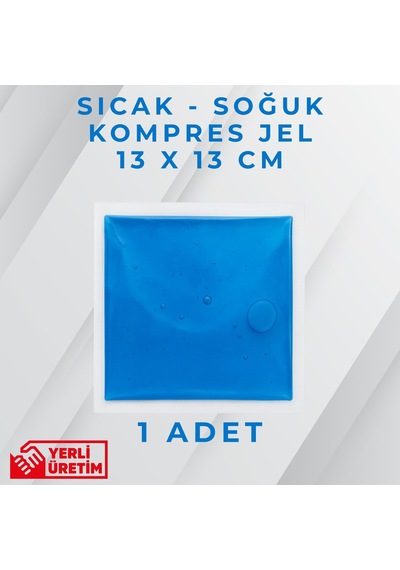 Mavi 13x13 Cm 1 Adet Soğuk Kompres Jel Buz Aküsü Soğuk Zincir Buz Jeli Buz Torbası Strafor Kutu İçi Jel