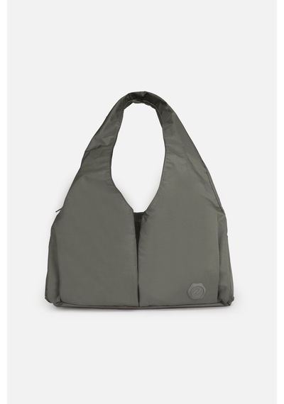 İcone Bag Pliseli Spor Çanta, Su Geçirmez Kumaş Spor Çanta, Omuz Çantası, Çok Cepli Spor Çanta Haki