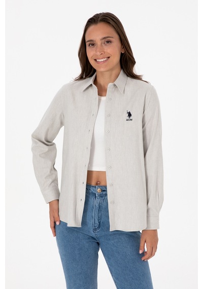 U.s. Polo Assn. Kadın Ekru Gömlek Basic 50316518-vr019 Ecru