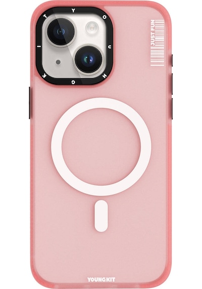 Apple Uyumlu iPhone 15 Kılıf Magsafe Şarj Özellikli Youngkit Colored Sand Serisi Kapak