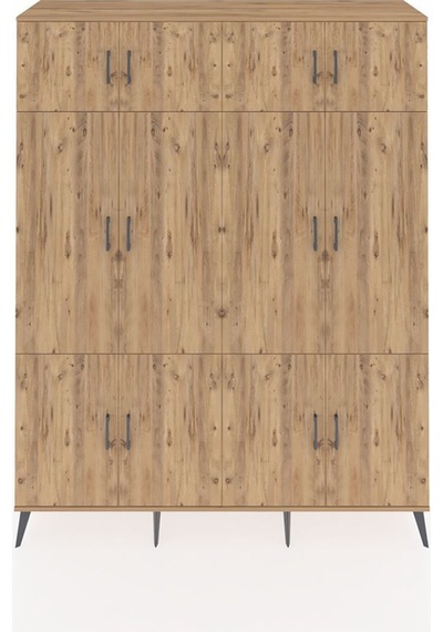Hyperion Gardrop 10 Raflı 12 Kapaklı 2 Askılı 176x44x221 Çam-çam/antrasit Çam/antrasit Hyperion Gardrop 10 Raflı 12 Kapaklı 2 Askılı 176x44x221 Çam-çam/antrasit Çam/antrasit