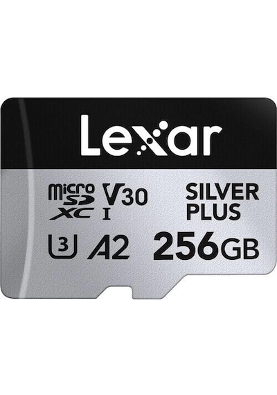 Lexar 256gb 205 Mb/s Silver Plus Micro Sd Hafıza Kartı Siyah