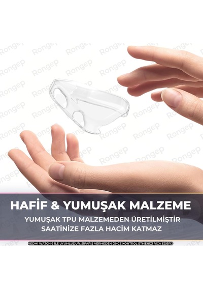 Soft-case Xiaomi Redmi Watch 6 İle Uyumlu 360 Kasa Koruyucu Kılıfı Yumuşak Tpu Malzeme Dokunmatiği Ve Netliği Etkilemeyen Darbelere Karşı Redmi Watch 6 Ekran Koruyuculu Kılıf Şeffaf Çok Renkli Soft-case Xiaomi Redmi Watch 6 İle Uyumlu 360 Kasa Koruyucu Kılıfı Yumuşak Tpu Malzeme Dokunmatiği Ve Netliği Etkilemeyen Darbelere Karşı Redmi Watch 6 Ekran Koruyuculu Kılıf Şeffaf Çok Renkli