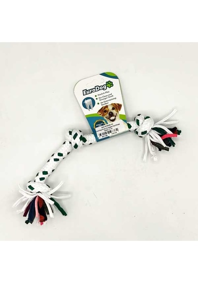 Eurodog Diş İpi Üç Düğüm Yeşil Beyaz Nokta 15 Cm N708