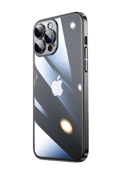 Zeyline Apple Uyumlu iPhone 13 Pro Max Sert Pc Renkli Çerçeveli Zore Riksos Kapak-siyah