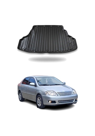 Toyota Corolla Sedan 1999-2002 Arası Uyumlu Araca Özel Kauçuk Tpe Bagaj Havuzu Siyah