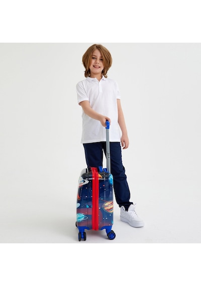 Coral High Kids Saks Mavi Astronot Desenli Çocuk Valizi 16743