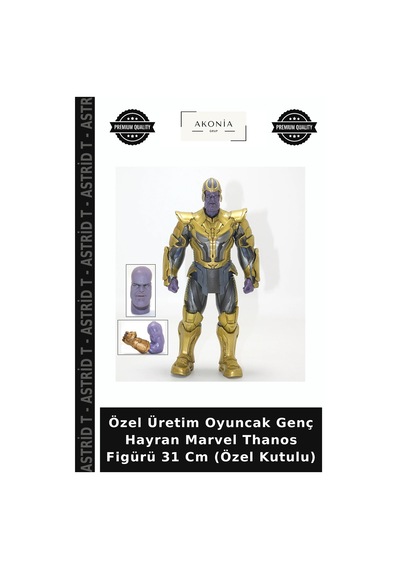 Özel Üretim Oyuncak Genç Hayran Marvel Thanos Figürü 31 Cm Özel Kutulu