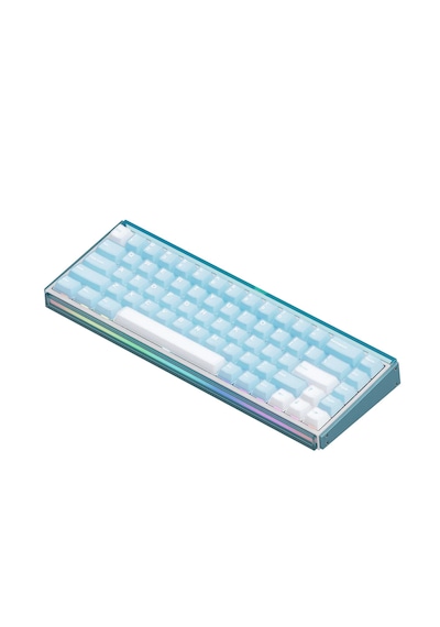 Akko Ray68 He Blue White %65 Astroaim Magnetic Switch 8k Hz Hall Effect Hotswap Argb Kablosuz İngilizce Mekanik Gaming Klavye