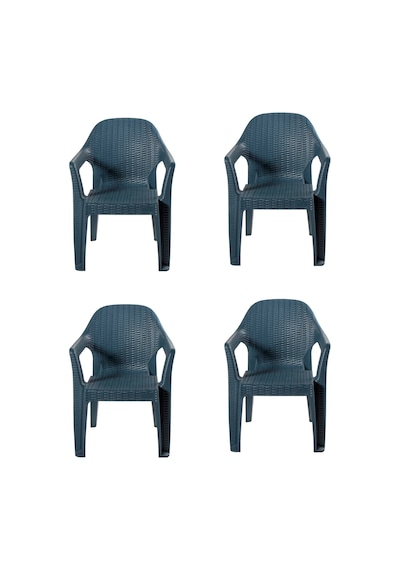 Hesaplimagazam Rattan Polo 4 Adet Plastik Sandalye 2 Renk