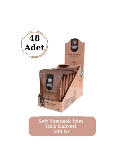 Premium Taze Öğütülmüş Bol Köpüklü Soft Yumuşak İçim Türk Kahvesi 100 Gr 48'li
