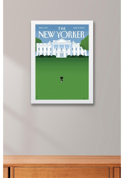 The New Yorker Çerçeveli Tablo April 27 2009 - Mark Ulriksen İlk Köpek Tablosu
