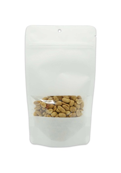 13X22.5X7 Beyaz Kraft Pencereli Kilitli Doypack 50 Adet