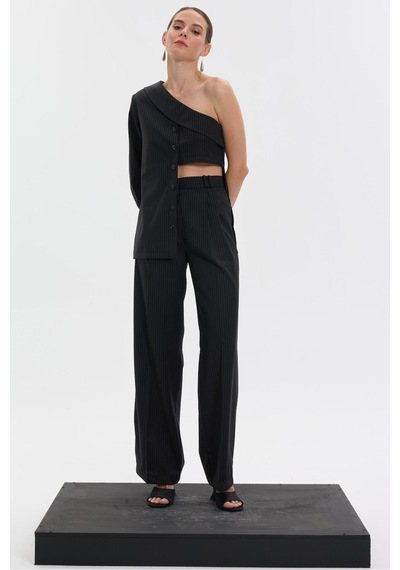 Rebellion Simone Pants Siyah Beyaz Çizgili