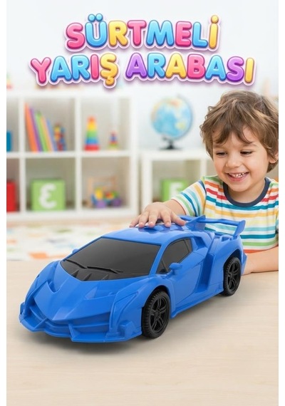 Lamborghni Veneno Tasarımlı Yarış Arabası 16 Cm Dayanıklı Ve Şık Tasarımlı Oyuncak Araba Mavi