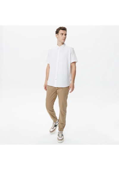Nautica Erkek Beyaz Classic Fit Kısa Kollu Gömlek Düz W35416t Beyaz