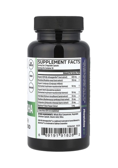 Zhou Nutrition, As-hw-aga-ndha, 60 Veg Capsules
