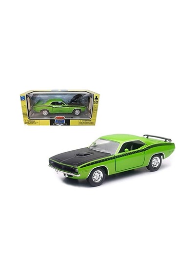New Ray 1 25 19 Cm Muscle Model Araba 1970 Plymouth Cuda Yeşil