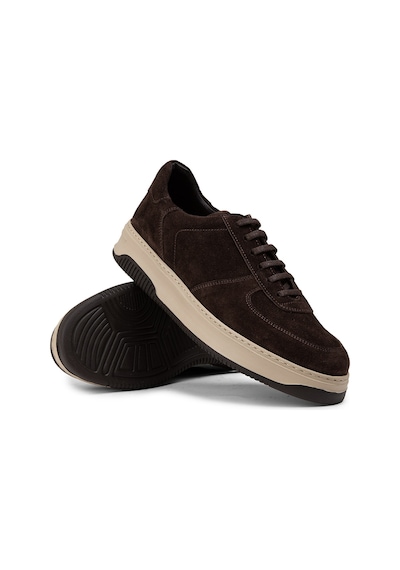 Deery Hakiki Süet Kahverengi Erkek Sneaker Ayakkabı - 01965Mkhve04 Kahverengi